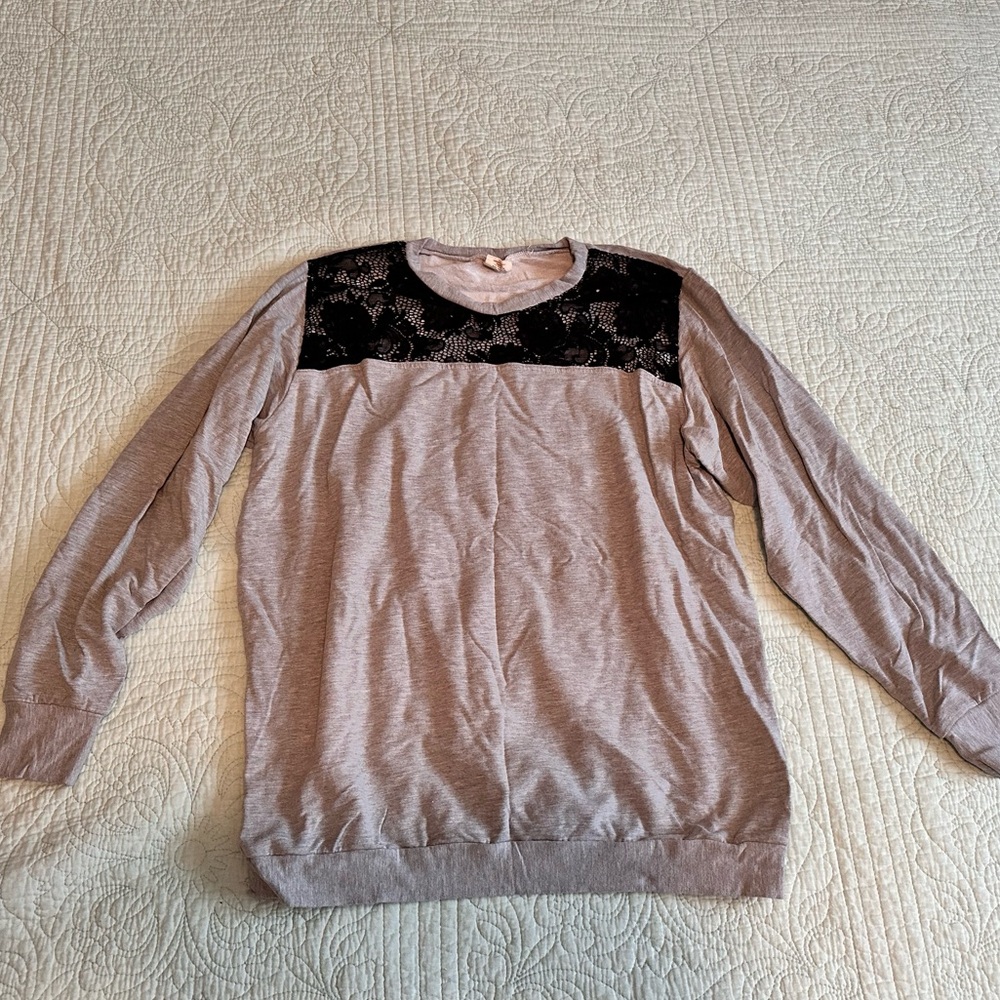 Buttercream clothing lace crewneck